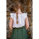 Sommerbluse mit Rüsche "Lotte" Weiß