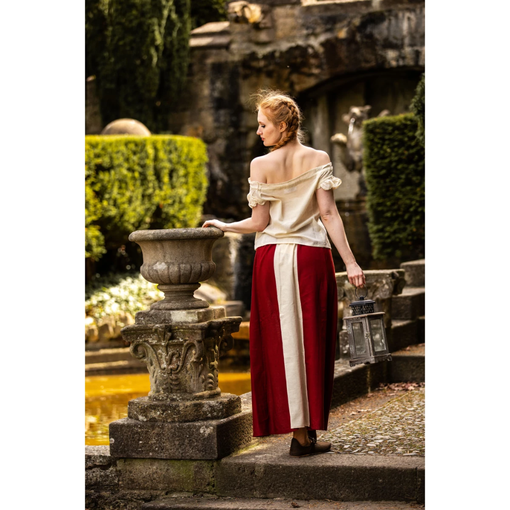 Sommerbluse mit Rüsche "Lotte" Natur