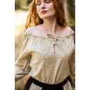 Mittelalterbluse "Edith" Hanffarben