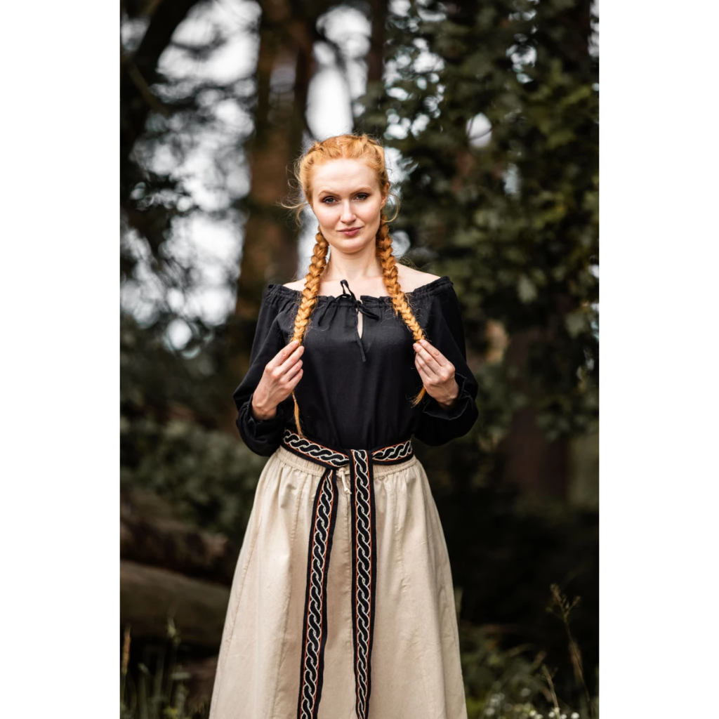 Mittelalterbluse "Edith" Schwarz