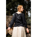 Mittelalterbluse "Edith" Schwarz
