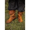 Mittelalter Stulpenstiefel aus Nubukleder - Braun 