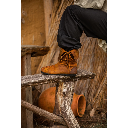 Mittelalter Stulpenstiefel aus Nubukleder - Braun 