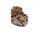 Mittelalterschuhe Bundschuhe aus Nubukleder braun- Mittelalterliches Schuhwerk