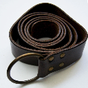 Ringgürtel aus robustem Leder Dunkelbraun