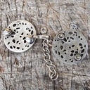 Keltischer Schlangenkreis Mantelverschluss - Silber