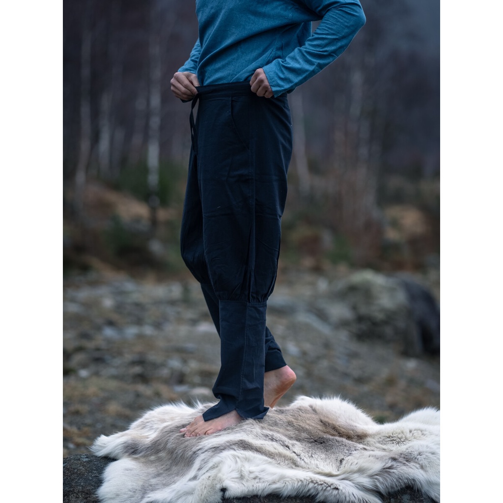 Wikinger Hose Rushose "Kjell" Schwarz
