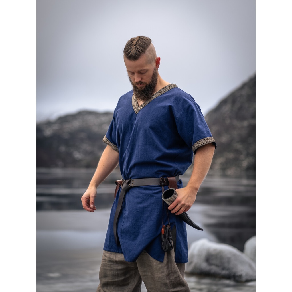 Wikinger Tunika kurzam "Loki" Blau