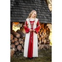 Mittelalter Kleid Amalia Natur/Rot