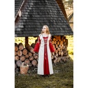 Mittelalter Kleid Amalia Natur/Rot