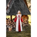 Mittelalter Kleid Amalia Natur/Rot