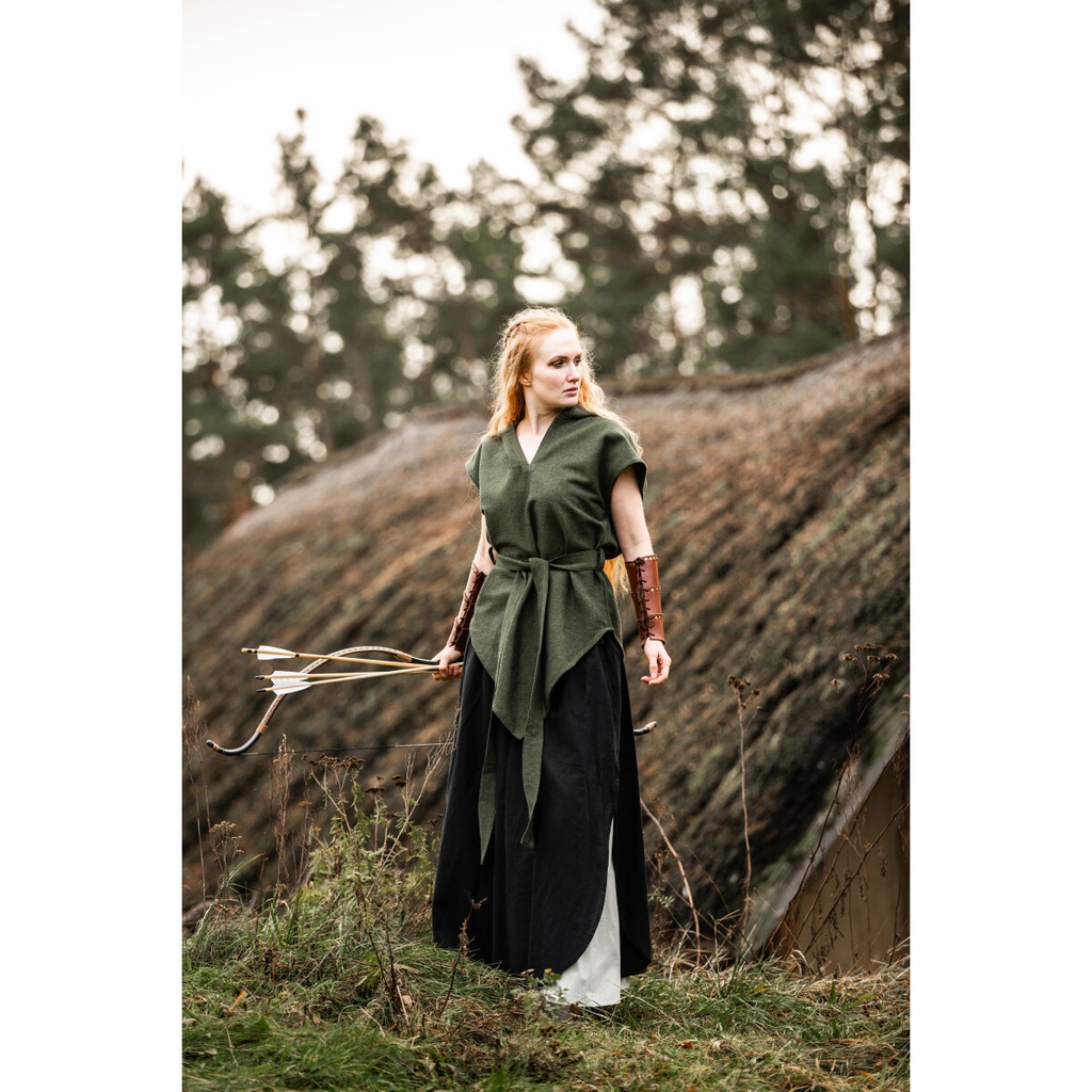 Mittelalter Rock "Elise" Schwarz/Natur