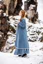 Wikinger Birka Mantel Skadi Taubenblau