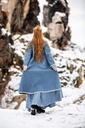 Wikinger Birka Mantel Skadi Taubenblau