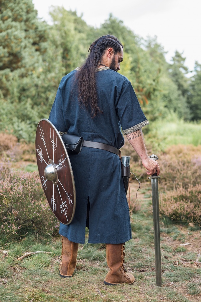 Kurzarmtunika mit Bordüre "Richard" Blau