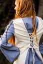 Mittelalter Kleid Amalia Natur/Taubenblau