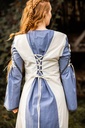 Mittelalter Kleid Amalia Natur/Taubenblau