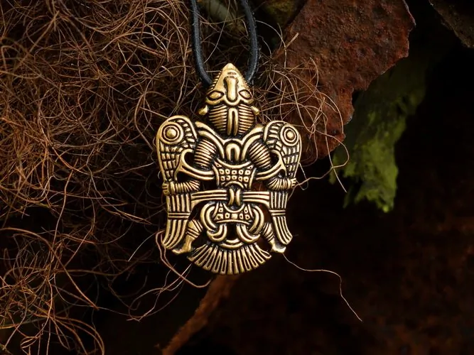 Geflügelter Mann von Uppakra Amulett Bronze