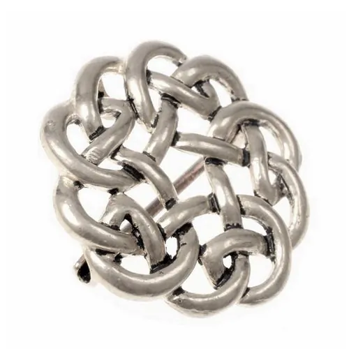Keltische Brosche mit Knotenflechtwerk 5 cm