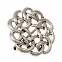 Keltische Brosche mit Knotenflechtwerk 5 cm