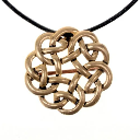 Keltische Brosche mit Knotenflechtwerk 5 cm