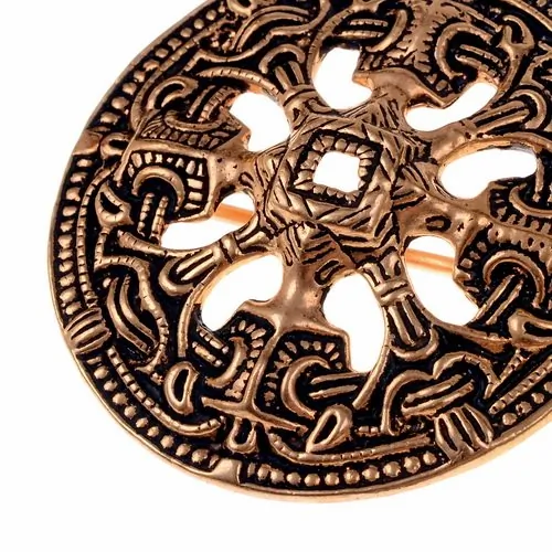 Scheibenfibel aus Norwegen im Borrestil Bronze