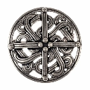Scheibenfibel  im Borrestil Bronze