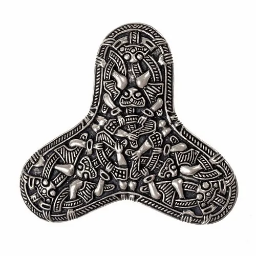 Kleeblattfibel aus Kaupang  im Osebergstill Bronze