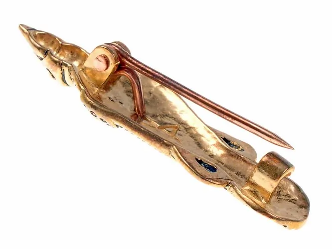Rabenfibel aus Uppåkra Wikingerfibel Bronze