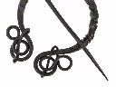 Hufeisenfibel verknotete Enden - 6,5 cm