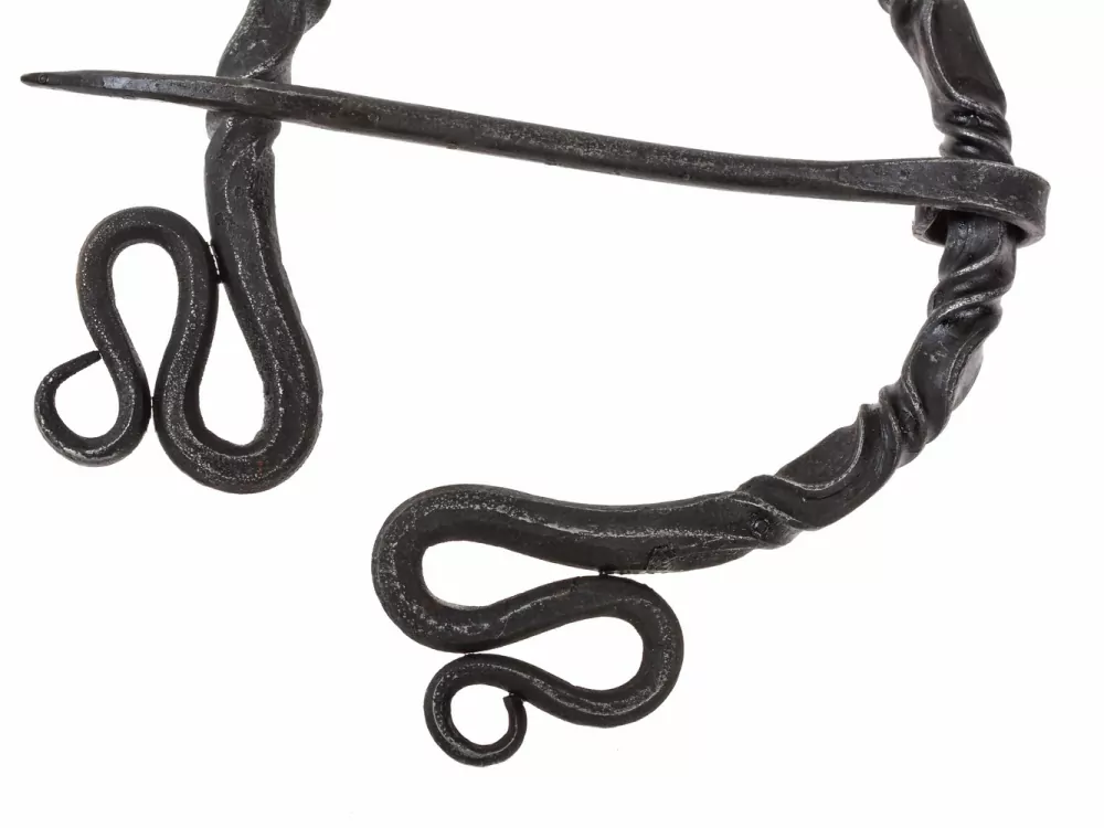 Eisen-Fibel mit Schlangen-Enden - 7 cm