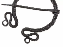 Eisen-Fibel mit Schlangen-Enden - 7 cm