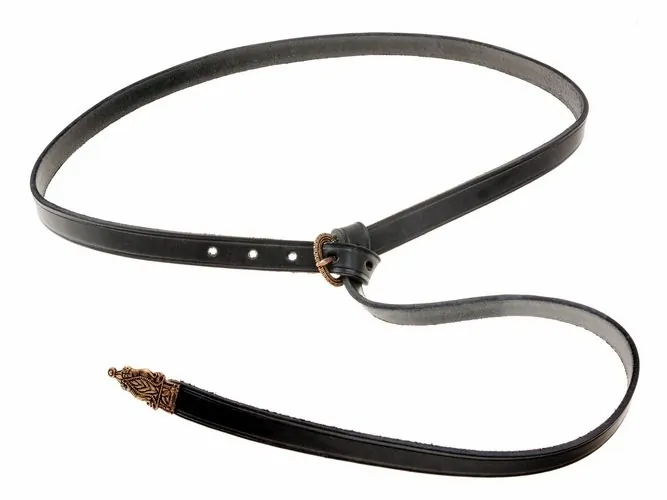 Spätrömischer Ledergürtel mit Bronze-Schnalle – 2 cm Breite, Replik aus dem 4. Jahrhundert