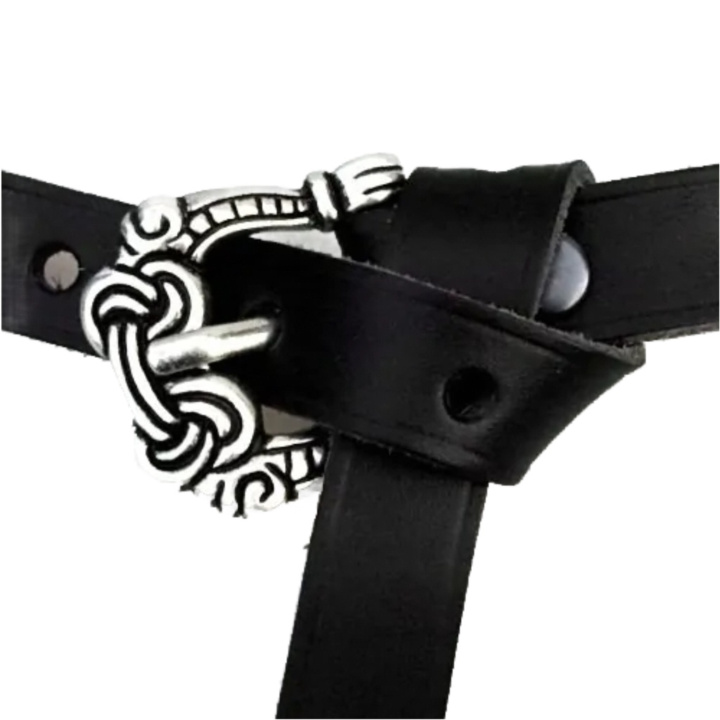 Wikinger-Gürtel - 1,5 cm / Riemenende