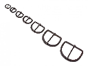 Geschmiedete Schnalle - für 5 cm Breite
