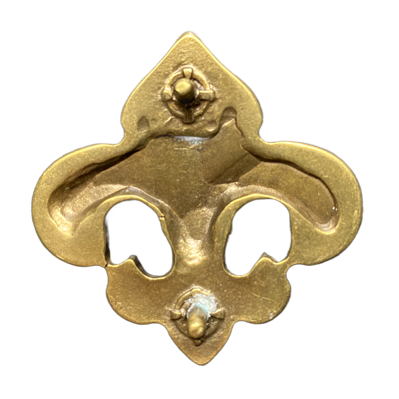 fleur de lys, altmessingfarbener Beschlag, groß