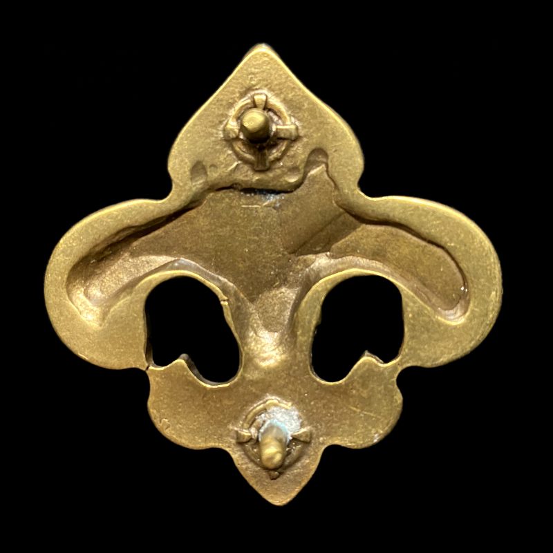 fleur de lys, altmessingfarbener Beschlag, groß