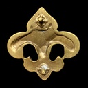 fleur de lys, altmessingfarbener Beschlag, groß