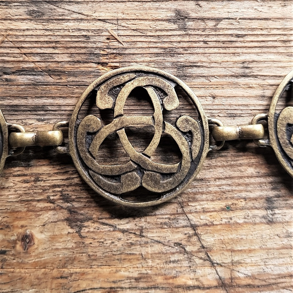 Kettengürtel, TRISKEL, Messingfarben