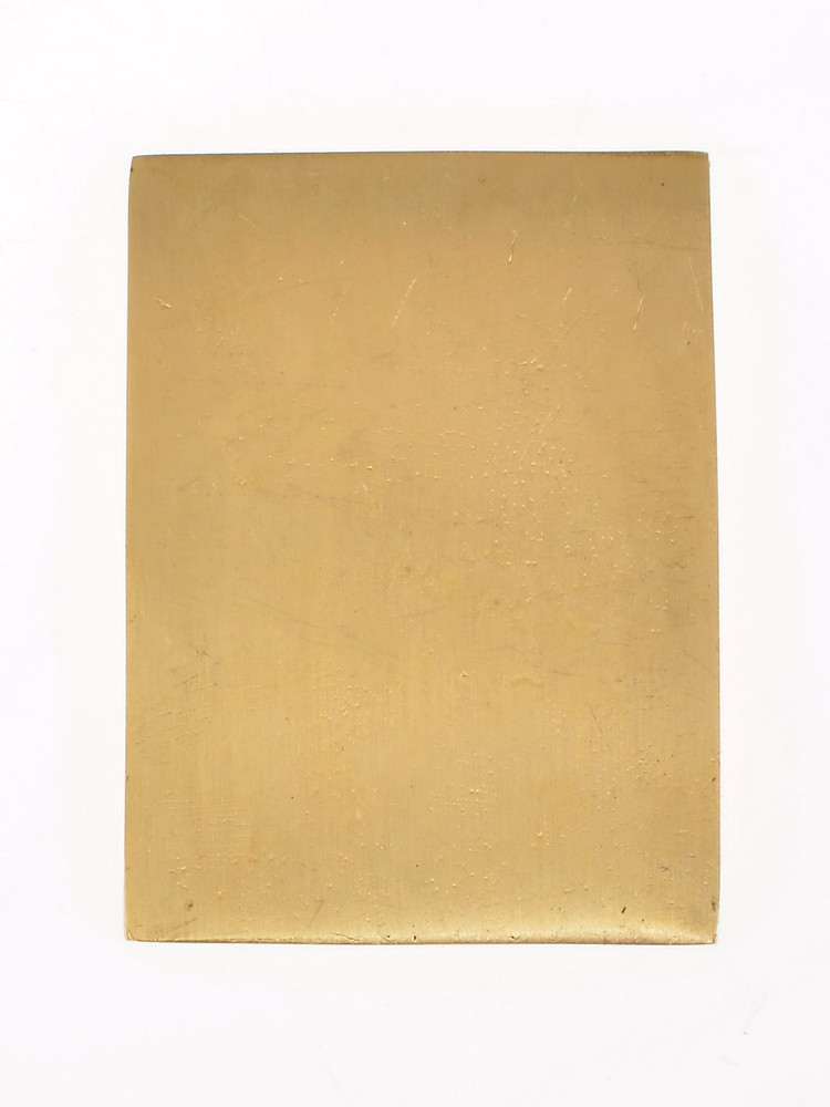 Rechteckige Messingscheibe 4 x 3 x 0,2 cm 1
