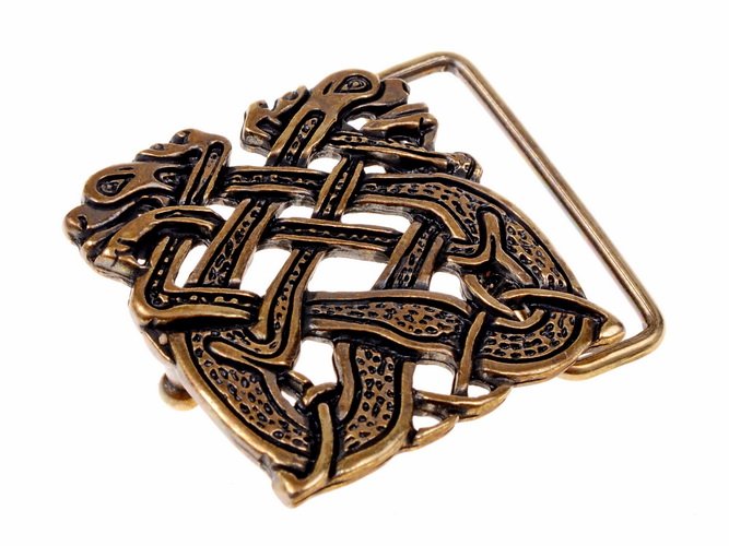 Buckle 'Celtic Dogs' - für 4 cm 1