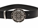 Buckle-Belt 4 cm / Blatt - Kernleder 1