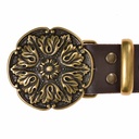 Buckle-Belt 4 cm / Blatt - Spaltleder 1