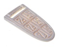 Knochen-Riemenende 'York' - 3 cm 1