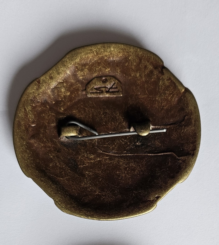 KELTENKREUZ-BROSCHE/FIBEL, KARR, Fb:rusty gold,Wikinger,Kelten,M