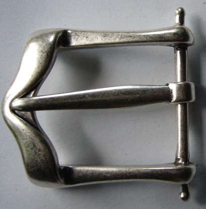 Atlan, 4cm, silberne elegante massive Dornschließe, Schnalle
