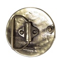 BRUST-Schild, 4cm, messingfarbene, keltische Zierschließe, Schna