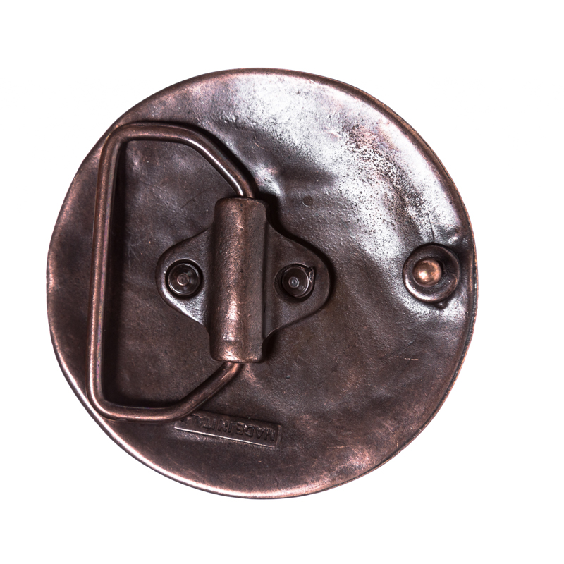 BRUST-Schild, 4cm, kupferfarbene, keltische Zierschließe, Schnal