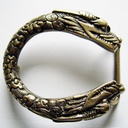 HYDRA, 4cm, messingfarbene Schließe,,Schnalle Schlangen
