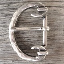 FLAVA, Mittelalterschließe, 2cm, Schmiedeoptik, silberfarben, Sc